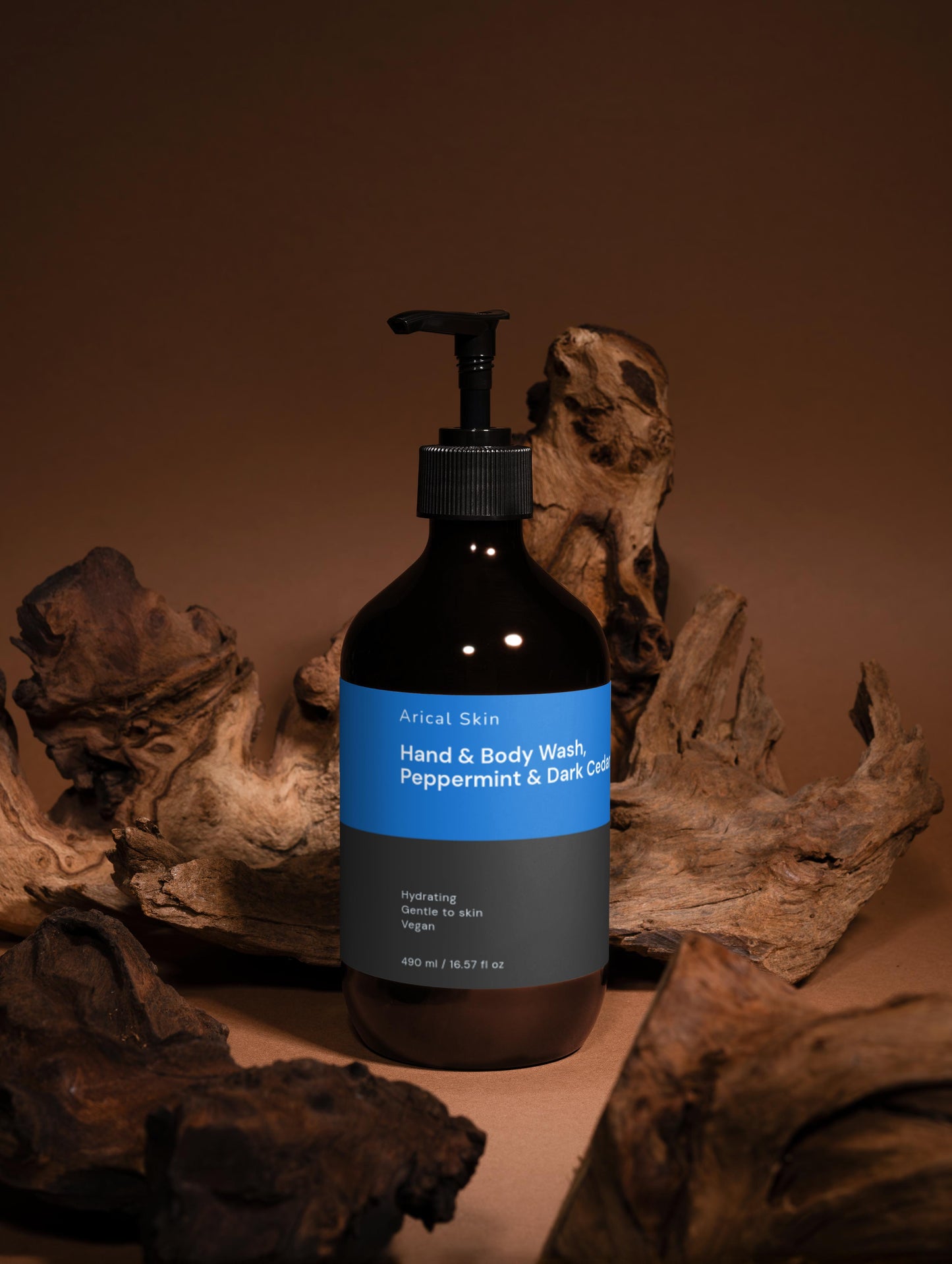 Hand & Body Wash, Peppermint & Dark Cedar