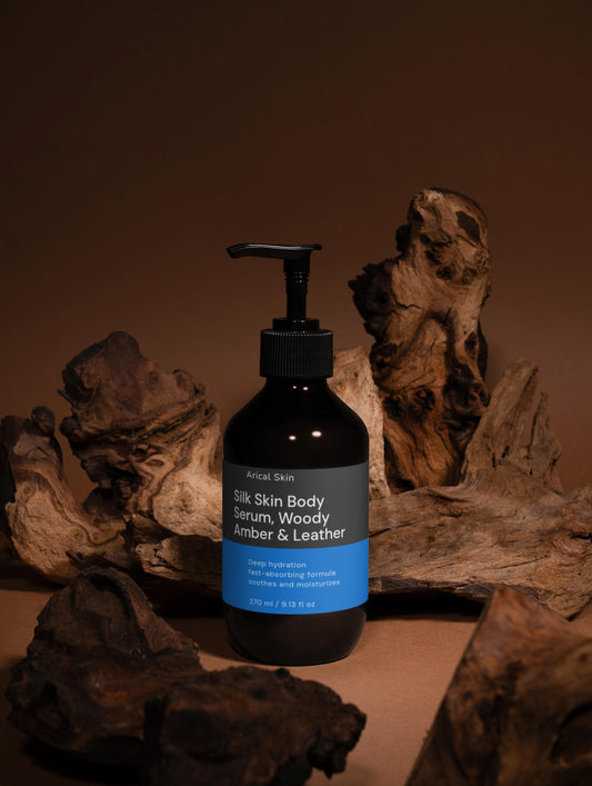 Silk Skin Body Serum, Woody Amber & Leather
