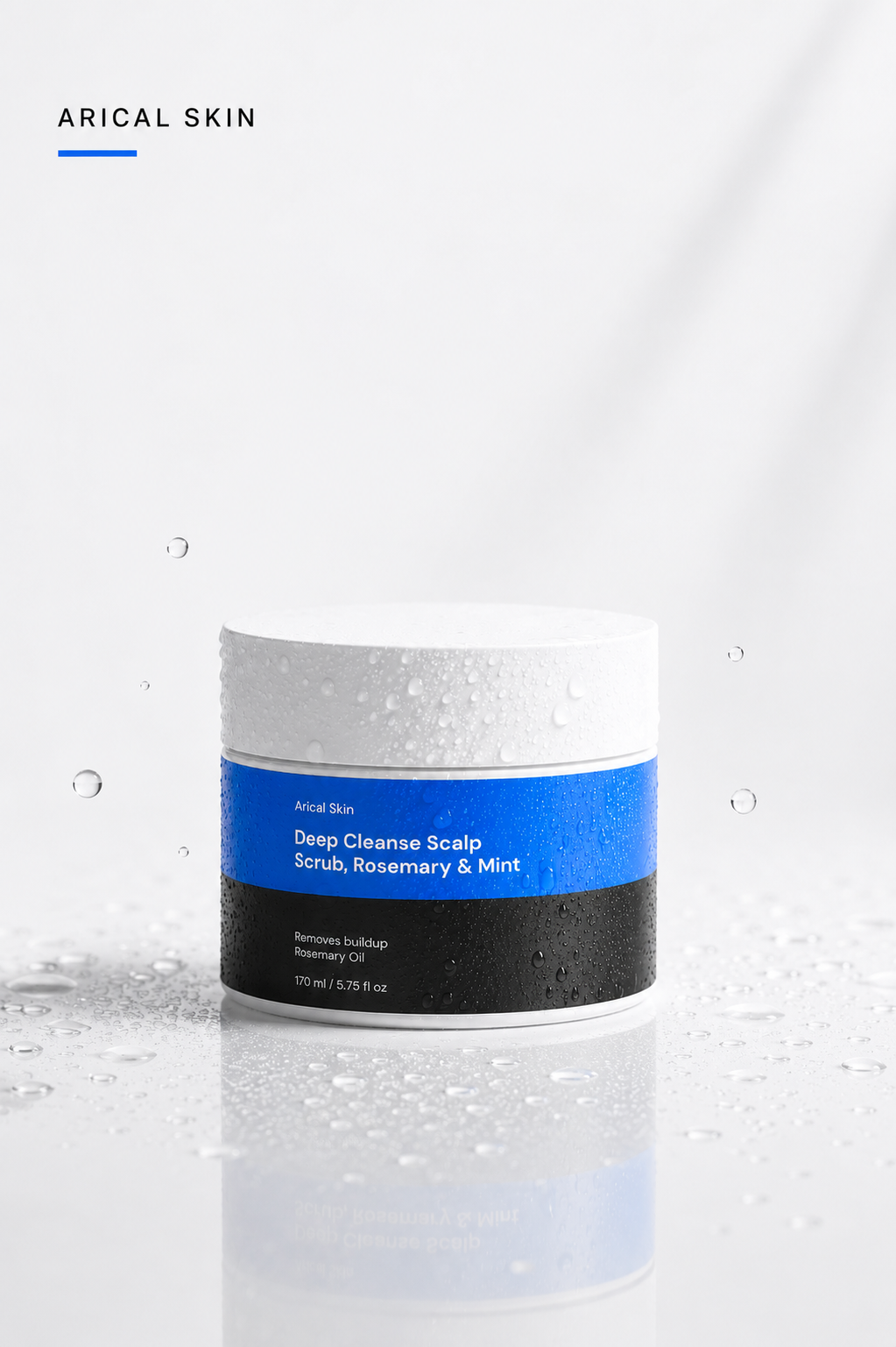 Arical Skin Deep Cleanse Scalp Scrub, Rosemary & Mint