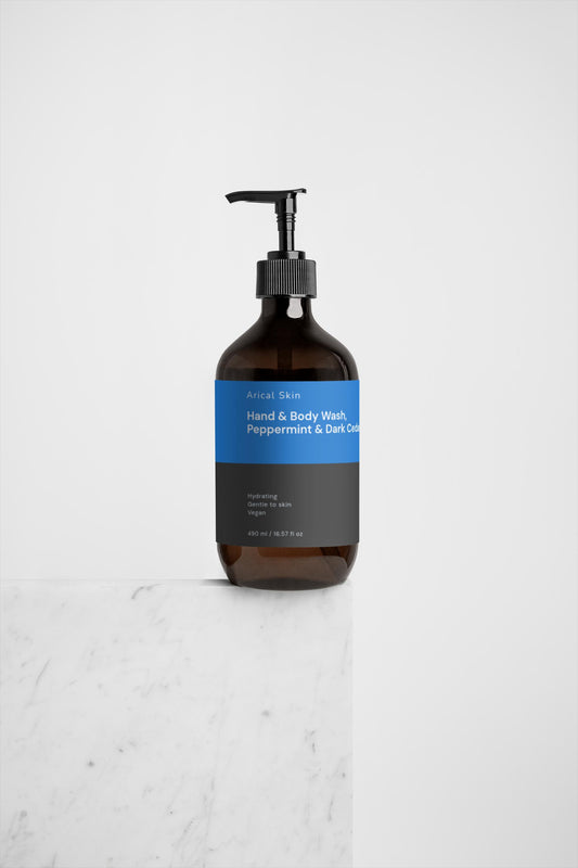 Hand & Body Wash, Peppermint & Dark Cedar